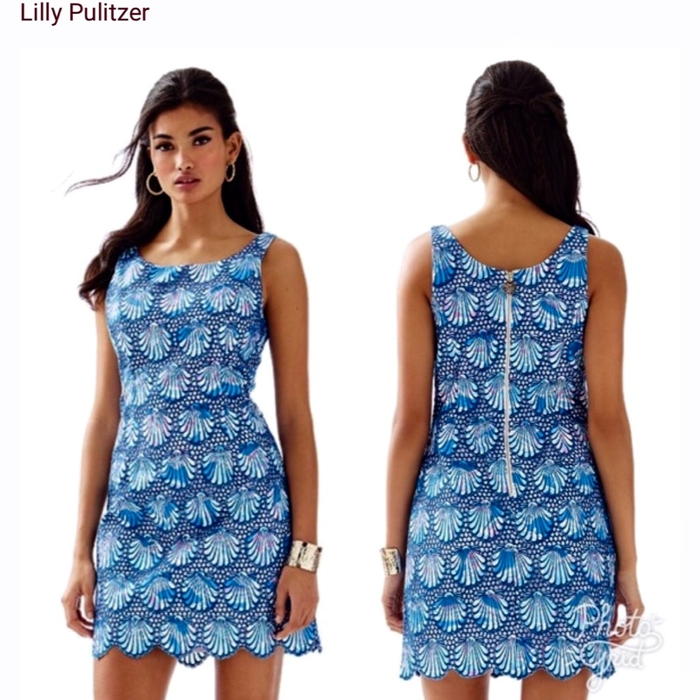 Lilly Pulitzer Eyelet Shift Dress Size 0